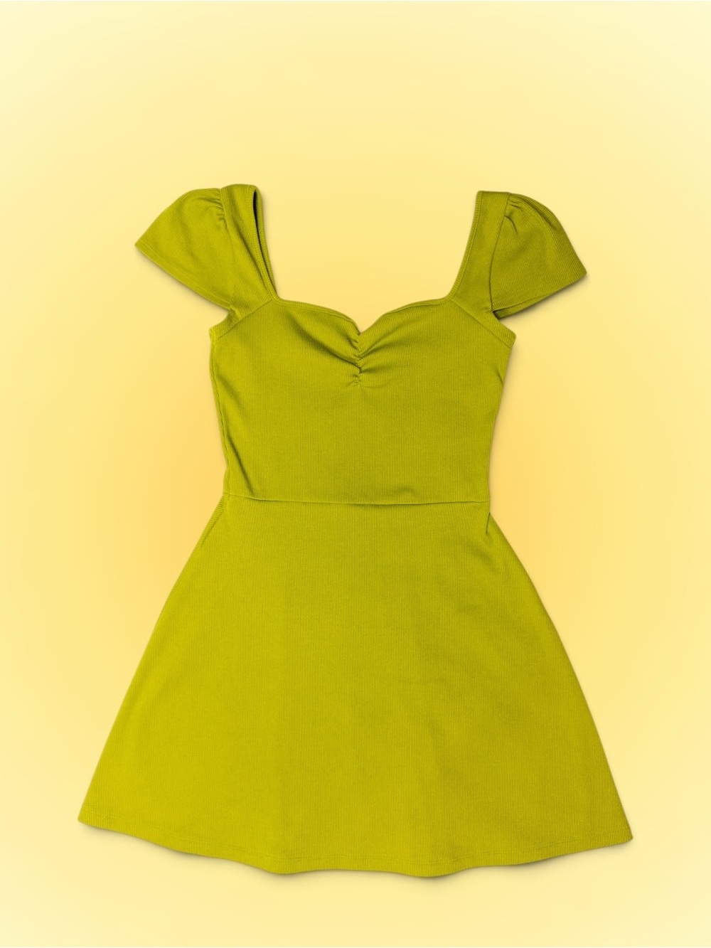 ✨Wild Fable✨ Green Apple Short Sleeve Fit & Flare Knit Skater Dress.✨
